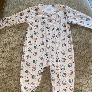 SHEIN Kids Pajama Set - Cream with Cupcake Print